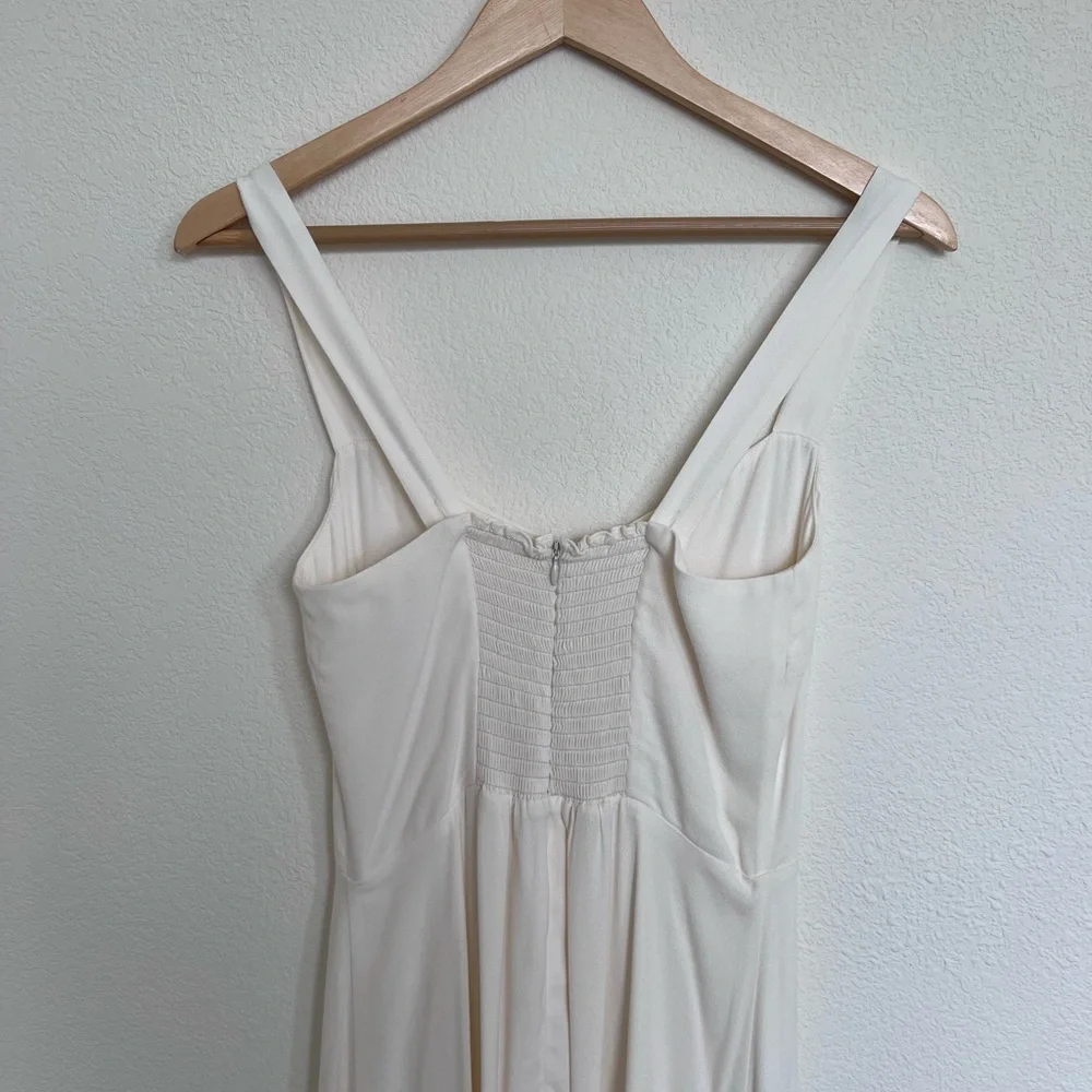 Reformation Ivory Fringe Midi Dress - Picture 9 of 10